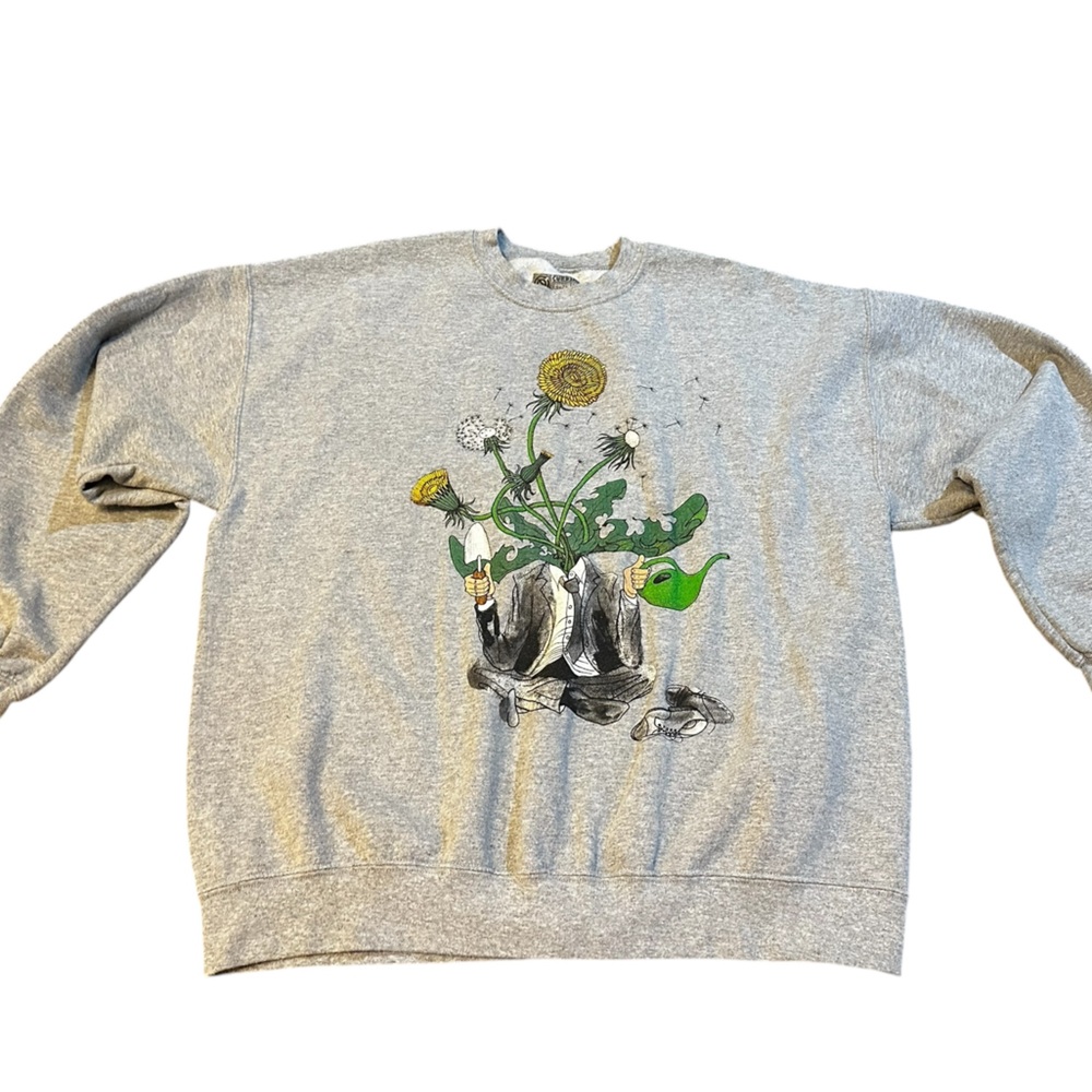 Curbside Clothing Octopus Sweatshirt Small unisex floral dandelion shovel man XL